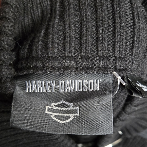 Men's Willie G Skull Sweater - Black BeautyPart Number: 96191-24VM size large - Picture 5 of 8